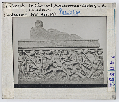 Vorschaubild Amazonensarkophag a.d. Mausoleum (Palästina, bei Caesarea) Diasammlung